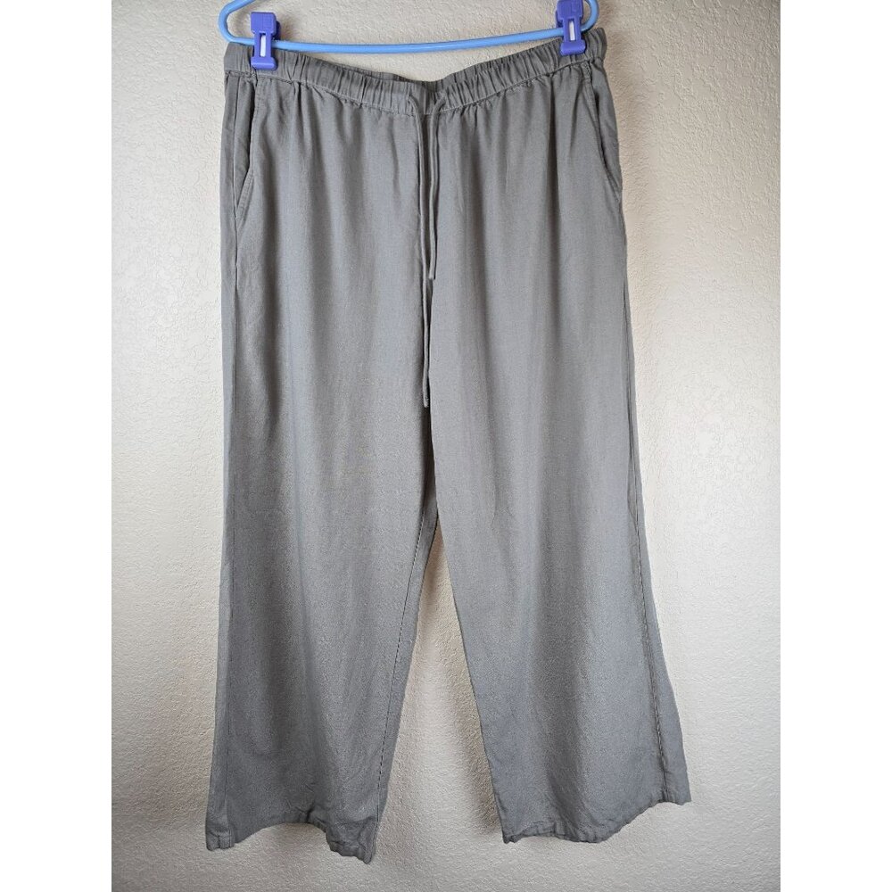 Zara Lightweight Cotton Wide-Leg Pants in Gray XL EUC Make me an Offer!!!